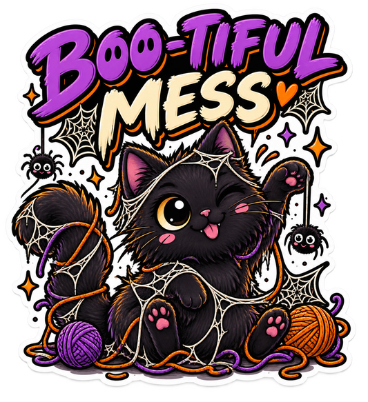 Boo-tiful Mess, Witch Please & Fangs for Nothing — Halloween Sticker 3-Pack