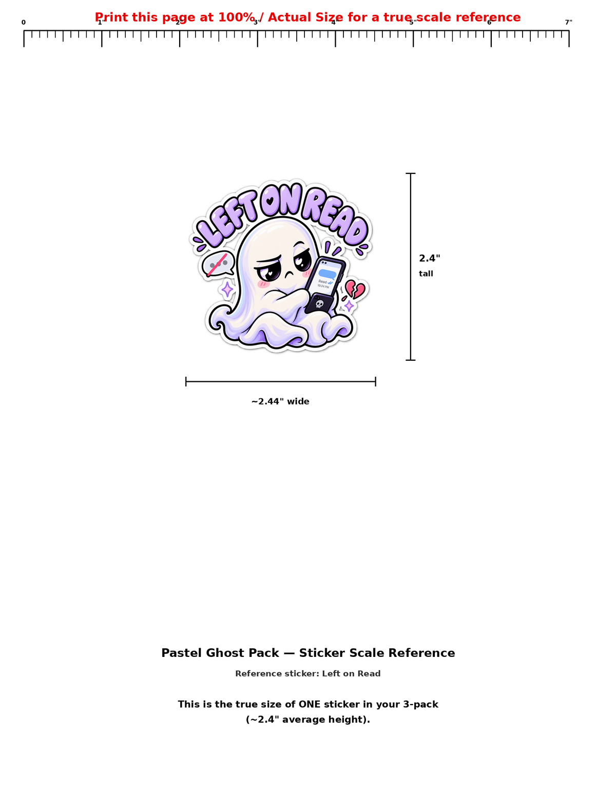 Left on Read, Low Battery & Do Not Disturb — Halloween Sticker 3-Pack