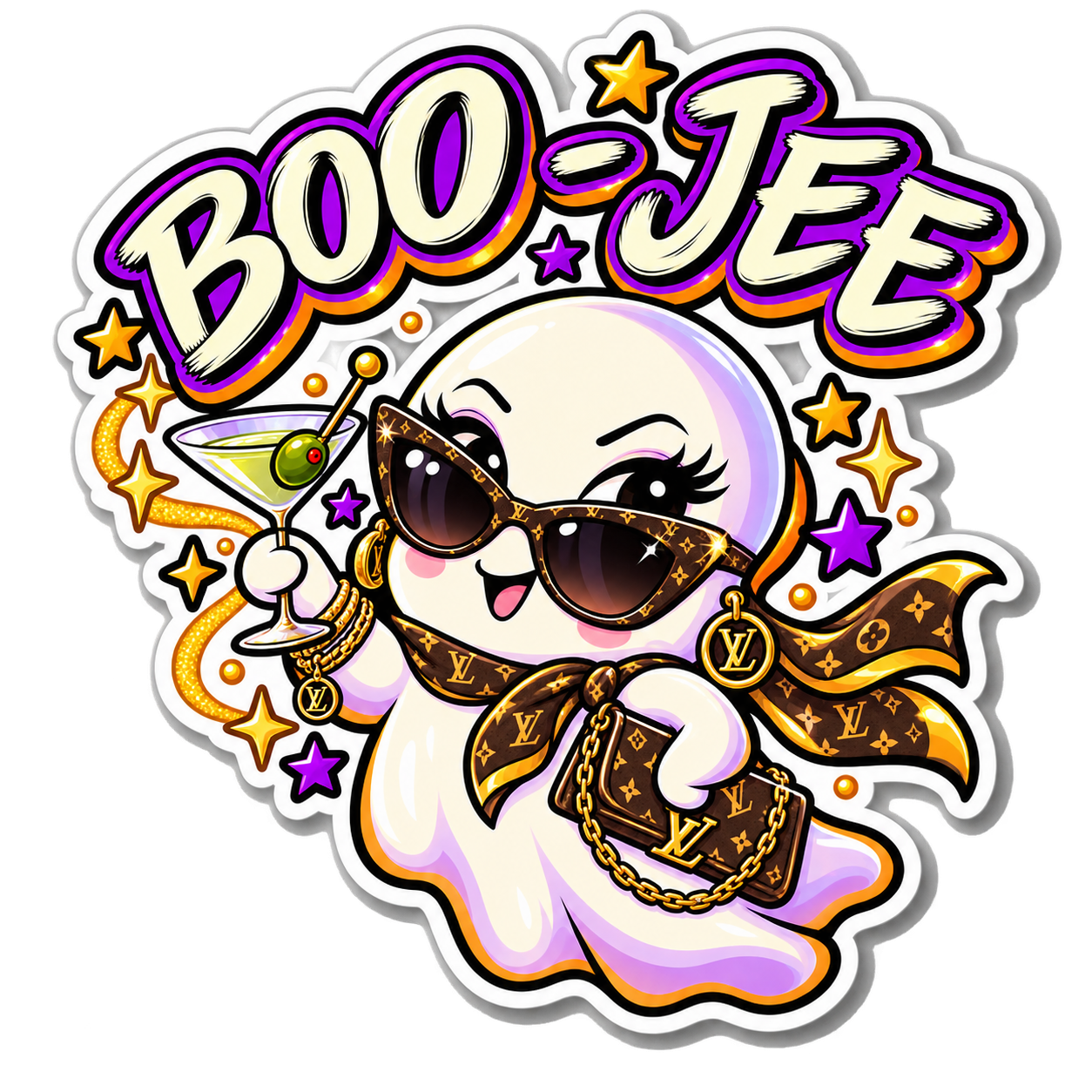 Boo-Jee, Mirror, Mirror & Retail Therapy — Halloween Sticker 3-Pack