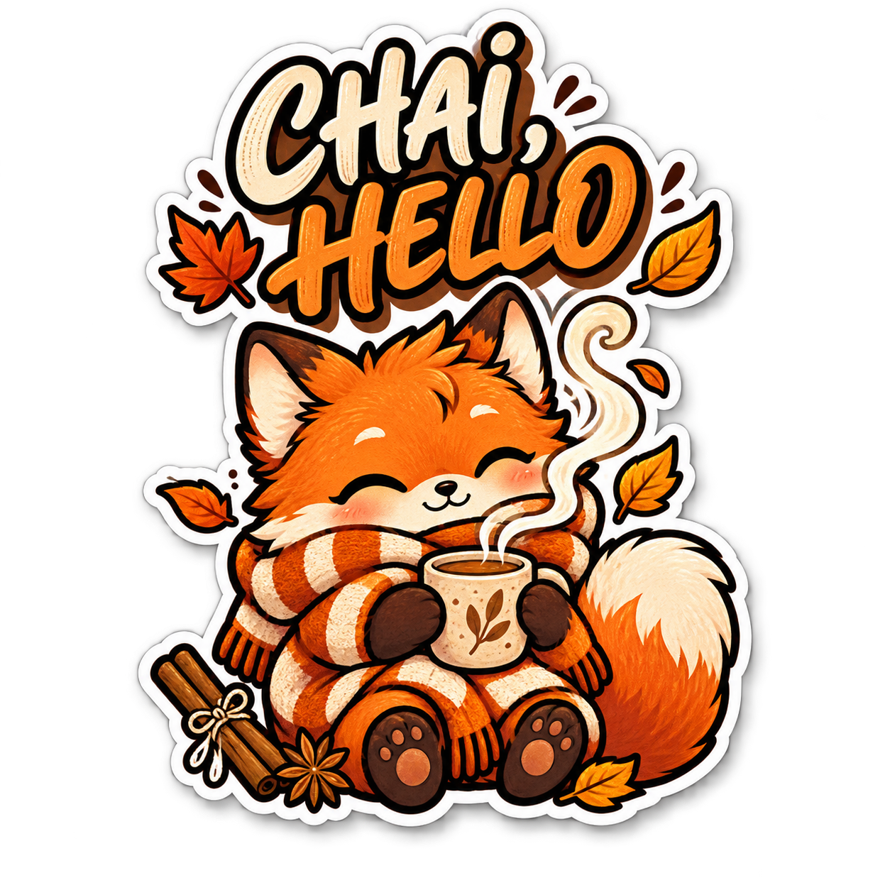 Chai Hello, Falling For You Literally & Pumpkin Spice and Everything Nice — Fall Sticker 3-Pack