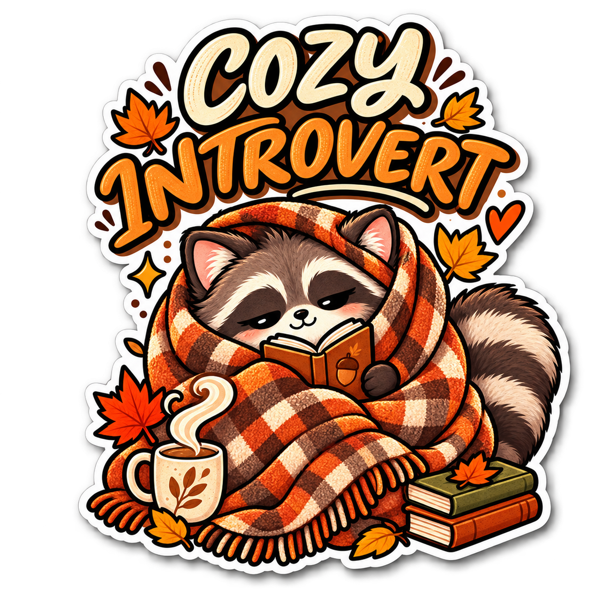 Cozy Introvert, Corn-y Jokes Only & Harvest Hustle — Fall Sticker 3-Pack