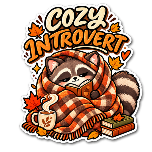 Cozy Introvert, Corn-y Jokes Only & Harvest Hustle — Fall Sticker 3-Pack