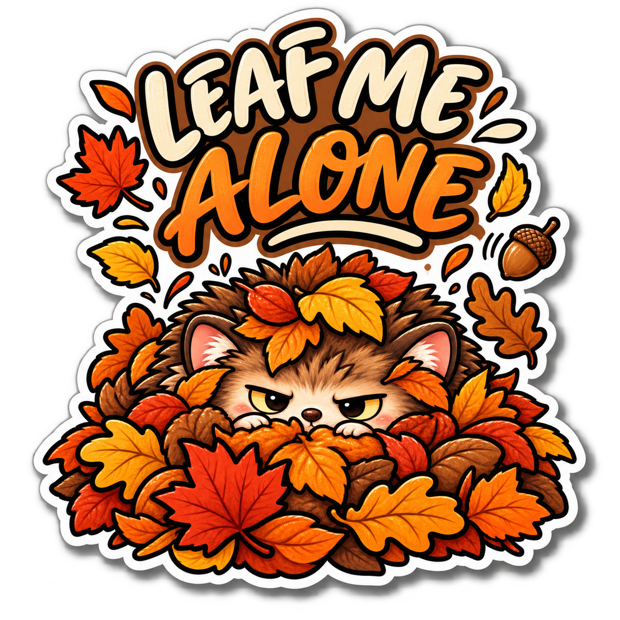 Sweater Weather Better Attitude, Leaf Me Alone & Basic and I Don't Care — Fall Sticker 3-Pack