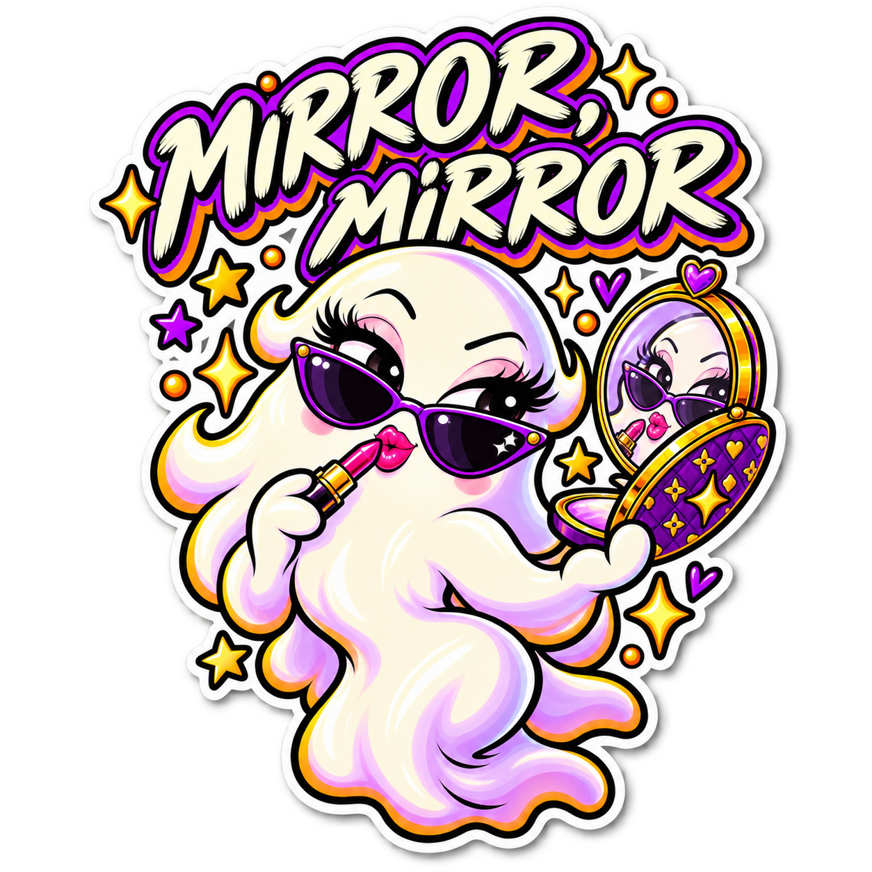 Boo-Jee, Mirror, Mirror & Retail Therapy — Halloween Sticker 3-Pack