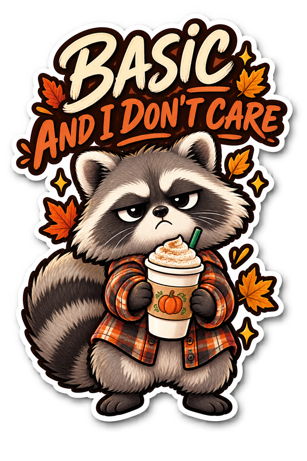 Sweater Weather Better Attitude, Leaf Me Alone & Basic and I Don't Care — Fall Sticker 3-Pack