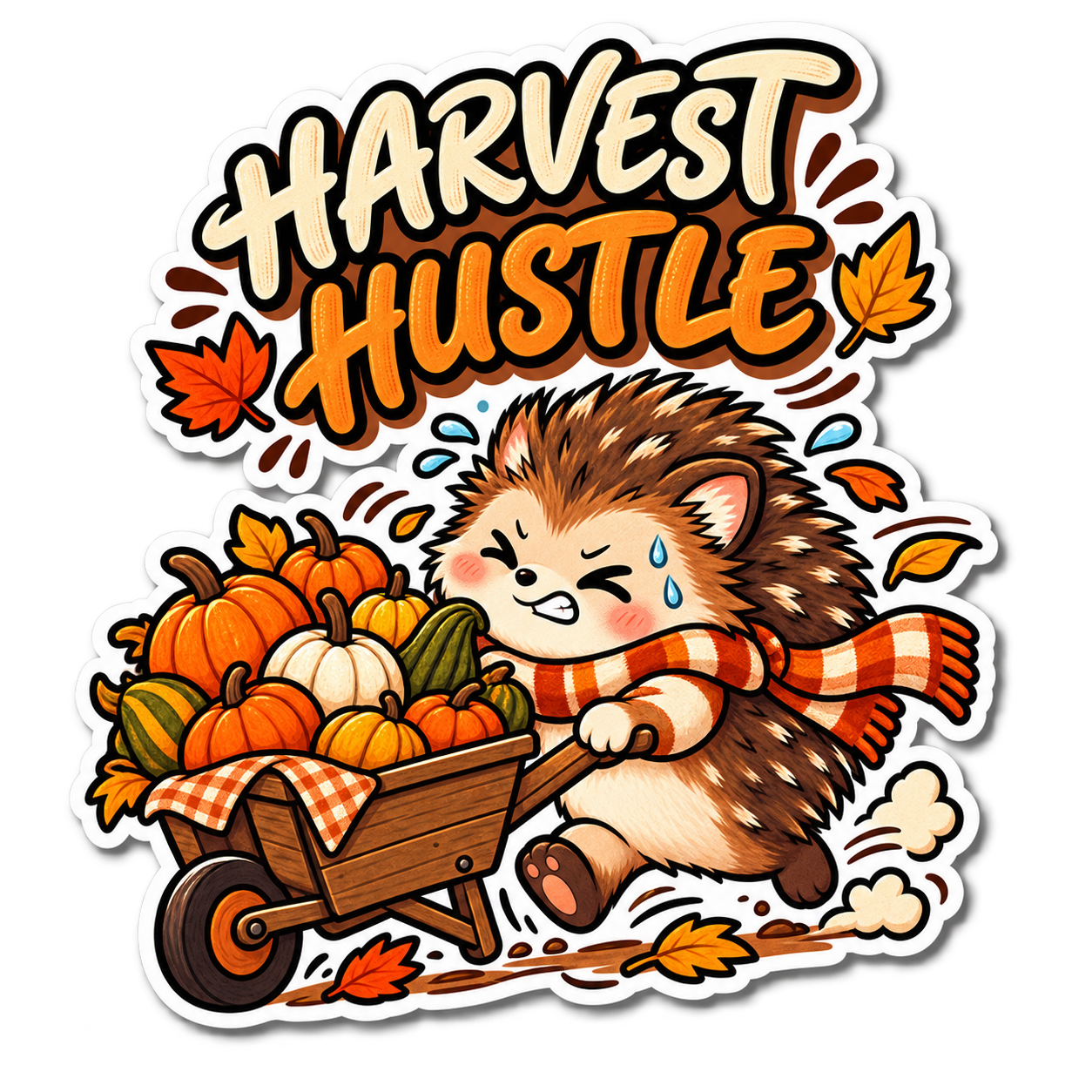 Cozy Introvert, Corn-y Jokes Only & Harvest Hustle — Fall Sticker 3-Pack