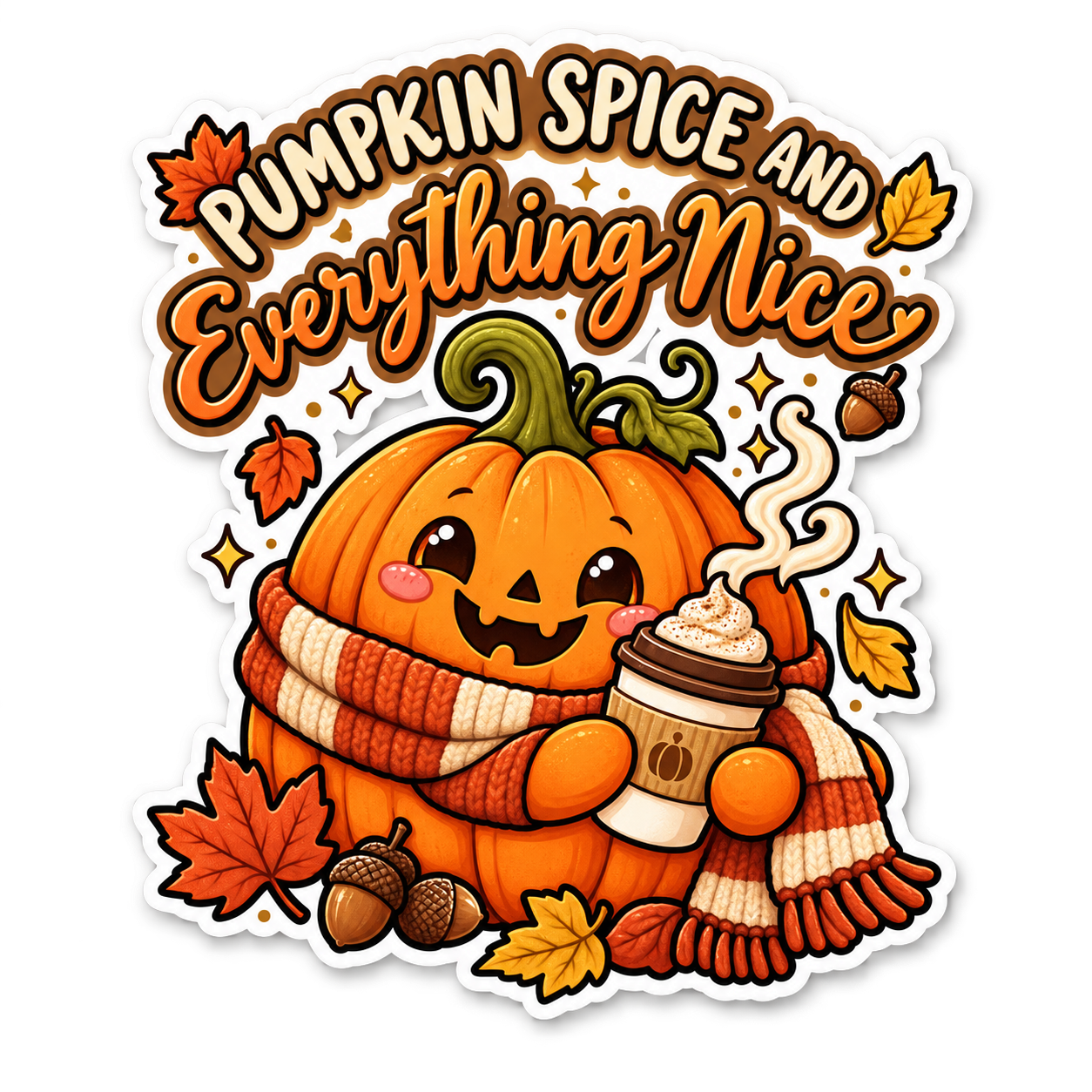 Chai Hello, Falling For You Literally & Pumpkin Spice and Everything Nice — Fall Sticker 3-Pack
