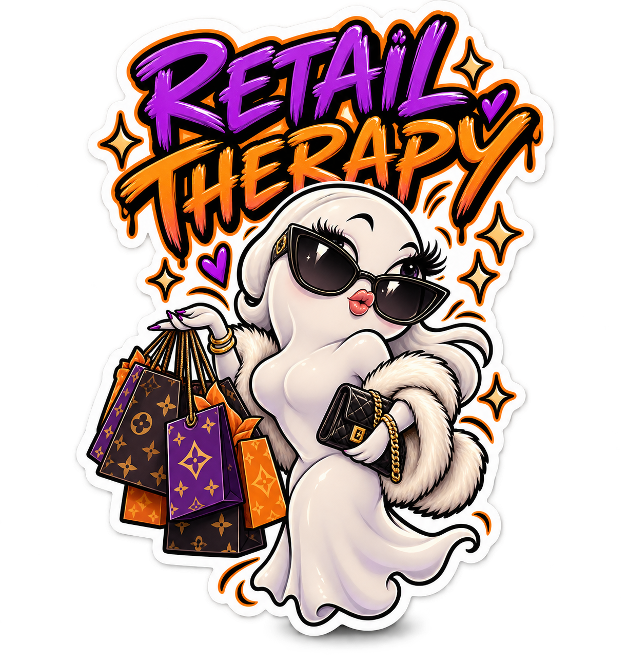 Boo-Jee, Mirror, Mirror & Retail Therapy — Halloween Sticker 3-Pack