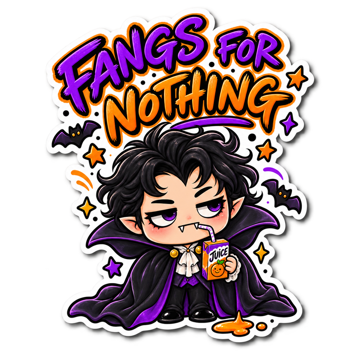 Boo-tiful Mess, Witch Please & Fangs for Nothing — Halloween Sticker 3-Pack