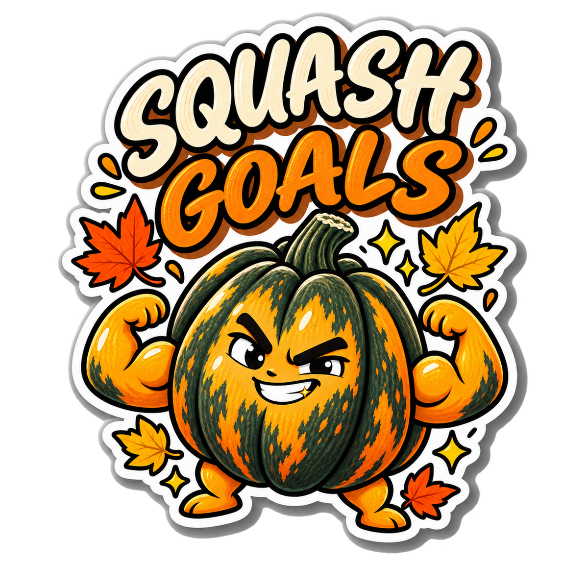Dad Squash Goals, Mom Squash Goals & Future Squash Goals — Fall Sticker 3-Pack