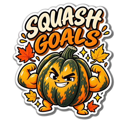 Dad Squash Goals, Mom Squash Goals & Future Squash Goals — Fall Sticker 3-Pack