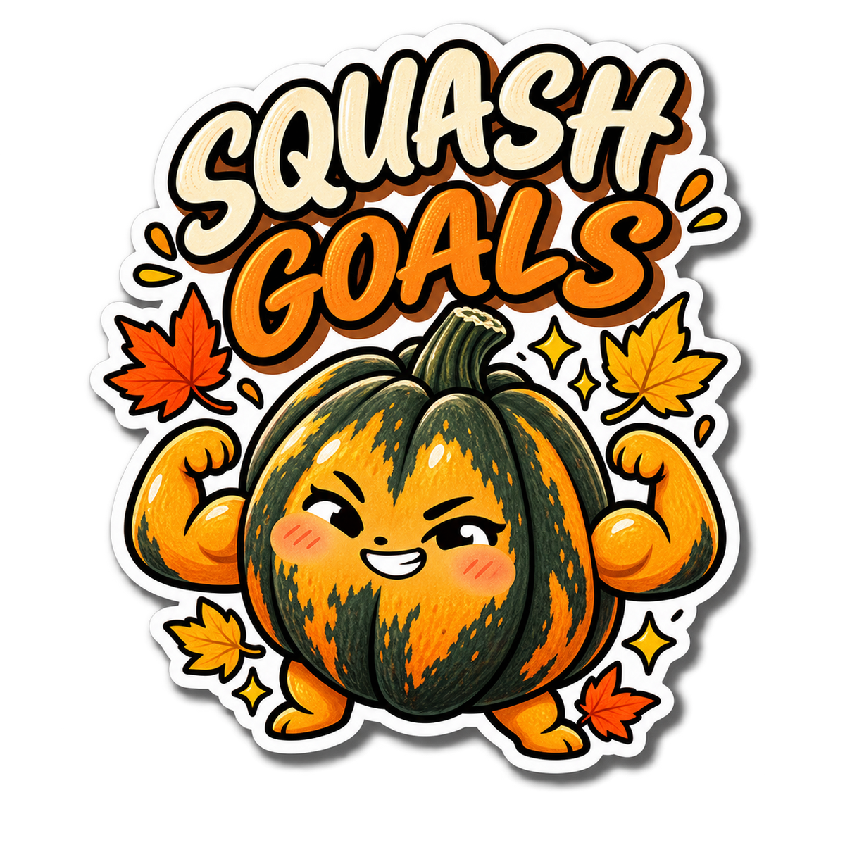 Dad Squash Goals, Mom Squash Goals & Future Squash Goals — Fall Sticker 3-Pack