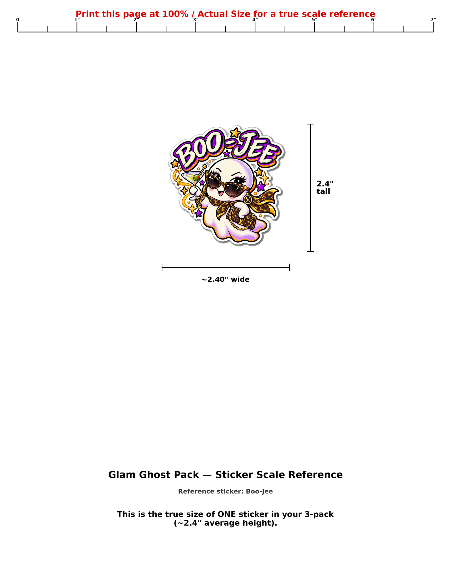 Boo-Jee, Mirror, Mirror & Retail Therapy — Halloween Sticker 3-Pack