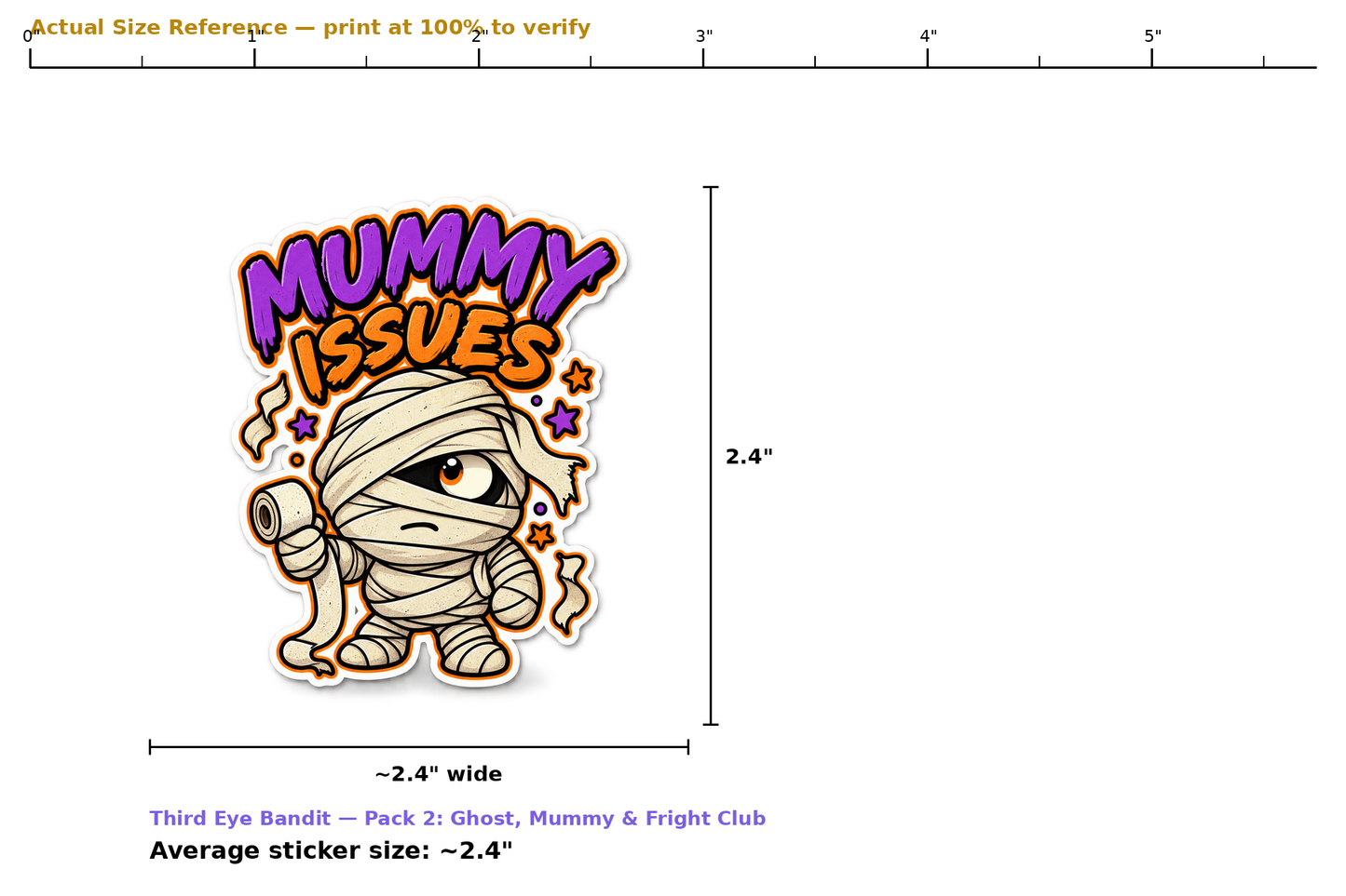 But First, Coffin, Mummy Issues & Fright Club — Halloween Sticker 3-Pack